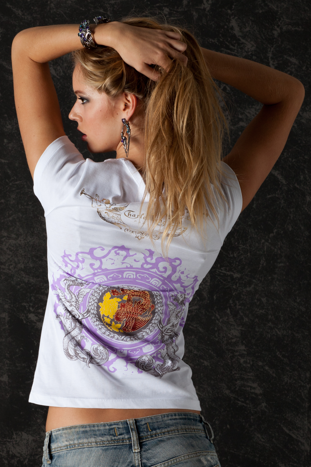 T-Shirt Golden Dragon, back view
